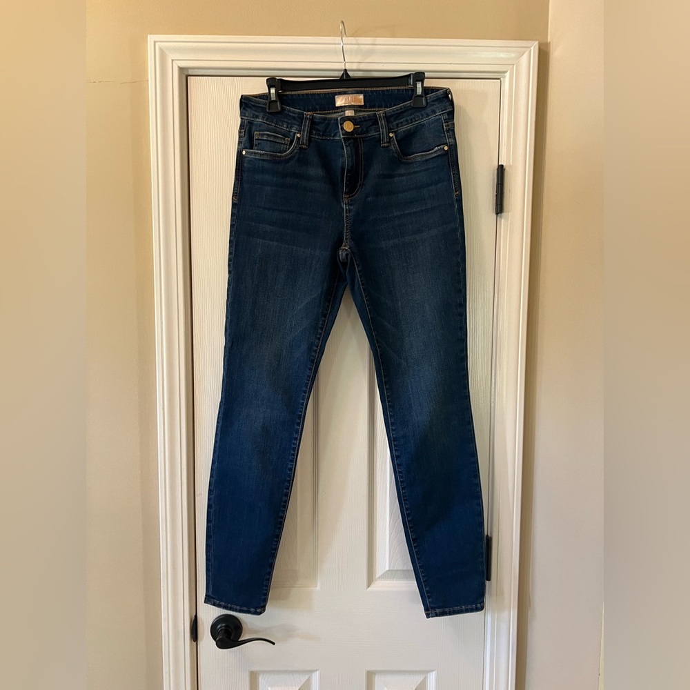 Kut from the Kloth Deep Indigo Mia Toothpick Skinny Jeans Size 8